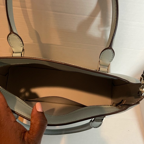 Kate Spade New York Light Blue Structure Satchel Crossbody Smooth Leather - Picture 13 of 16